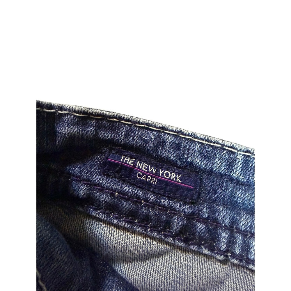 Vigoss The New York Capri Jeans Womens 7/8 Medium Wash Embroidered Rhinestone - Picture 9 of 15